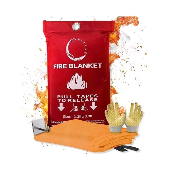 Amazon Other - Silicone Fire Blanket Home Kitchen 40"x40" | Emergency Silicon Coated